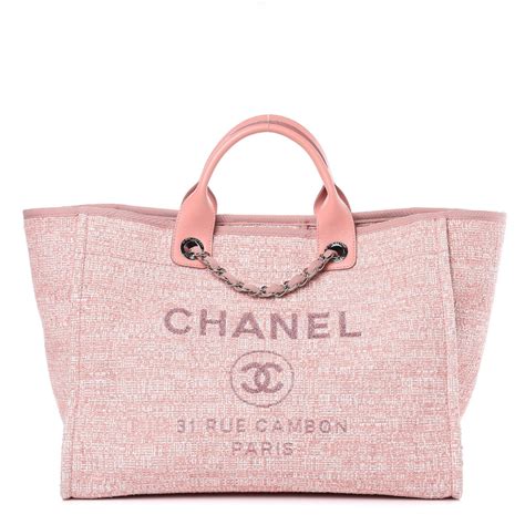 chanel pink cloth bag|authentic Chanel shopping bag.